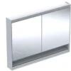 Geberit ONE - Spiegelkast Met LED-verlichting, 1200x900x150 Mm, 2 Deuren, Met Nis, Aluminium 505.835.00.1