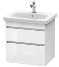 Duravit DuraStyle - Wastafelonderkast 610x580x448 Mm, 2 Laden, Glanzend Wit DS648002222