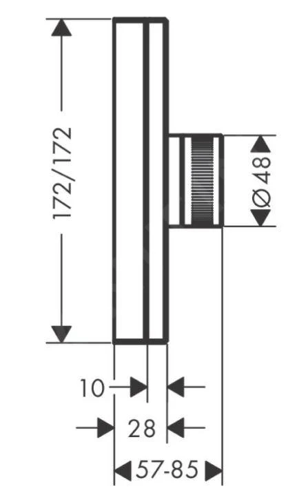 Axor Edge - Afbouwdeel Highflow Thermostaat , Chroom/diamond Cut 46741000 2 Axor Edge - Afbouwdeel Highflow Thermostaat , Chroom/diamond Cut 46741000 - Afbeelding 2