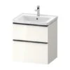 Duravit D-Neo - Wastafelonderkast Met Wastafel, 625x584x452 Mm, 2 Laden, Glanzend Wit DE0147022220000