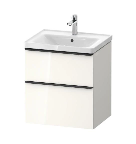 Duravit D-Neo - Wastafelonderkast Met Wastafel, 625x584x452 Mm, 2 Laden, Glanzend Wit DE0147022220000 1 Duravit D-Neo - Wastafelonderkast Met Wastafel, 625x584x452 Mm, 2 Laden, Glanzend Wit DE0147022220000