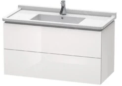 Duravit L-Cube - Wastafelonderkast 558x1020x469 Mm, 2 Laden, Glanzend Wit LC626602222