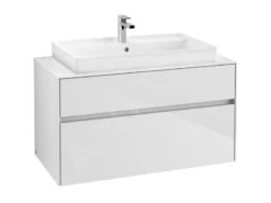 Villeroy & Boch Collaro - Wastafelonderkast, 1000x548x500 Mm, 2 Laden, Glossy White C02000DH