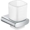 Keuco Elegance - Tandenborstelbeker Met Houder, Mat Glas/chroom 11650019000