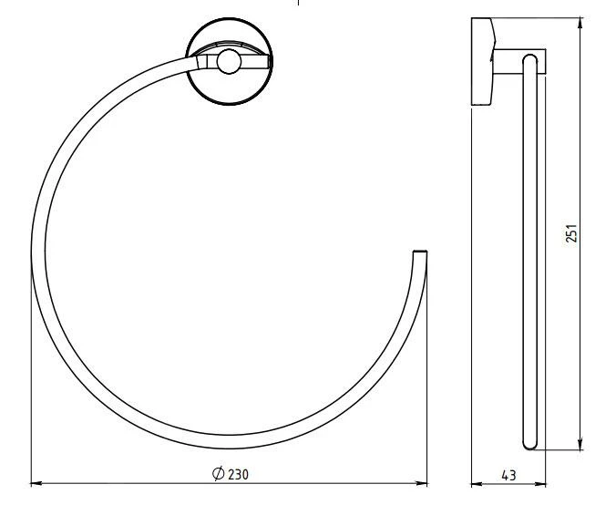 Novaservis Metalia 11 - Handdoekhouder Rond, Chroom 0101,0 2 Novaservis Metalia 11 - Handdoekhouder Rond, Chroom 0101,0 - Afbeelding 2