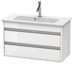 Duravit Ketho - Wastafelonderkast 480x800x385 Mm, 2 Lades, Glanzend Wit KT645302222