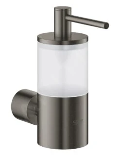 Grohe Atrio - Glas/zeephouder, Geborsteld Hard Graphite 40304AL3 -Duravit || Geberit || Grohe Verkoopwinkel 328e502c98fde470ddde16ad