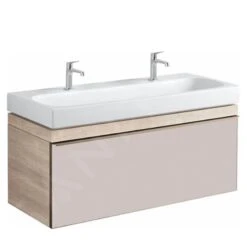 Geberit Citterio - Wastafelonderkast 1200 Mm, Glanzend Grijsbruin/eik Beige 500.566.JI.1
