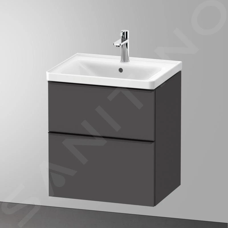 Duravit D-Neo - Wastafelonderkast 625x584x452 Mm, 2 Laden, Grafiet Mat DE4359049490000 3 Duravit D-Neo - Wastafelonderkast 625x584x452 Mm, 2 Laden, Grafiet Mat DE4359049490000 - Afbeelding 3