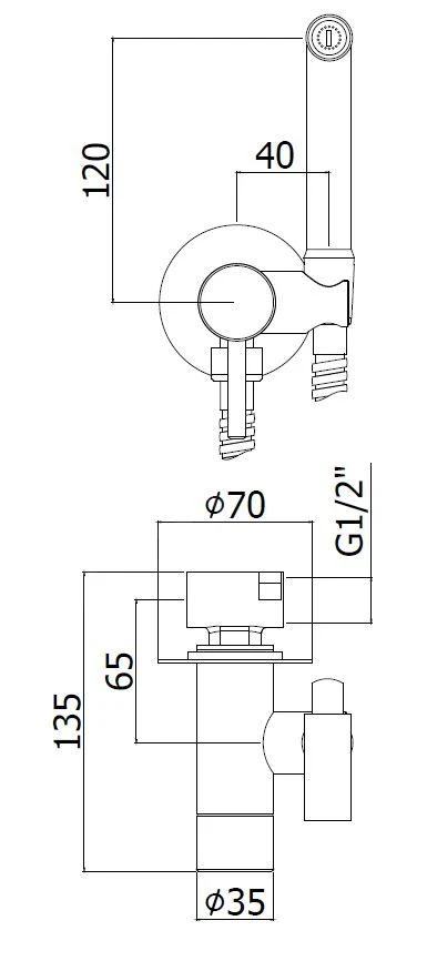 Paffoni Bidet Kit - Inbouw Bidetkraan Met Handdouche, Goud ZDUP110HG 2 Paffoni Bidet Kit - Inbouw Bidetkraan Met Handdouche, Goud ZDUP110HG - Afbeelding 2
