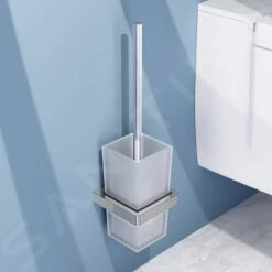 Steinberg 420 - Wandtoiletborstel Met Houder, Wit Glas/chroom 420 2901 -Duravit || Geberit || Grohe Verkoopwinkel 35b803d0bde7c22715a60c36