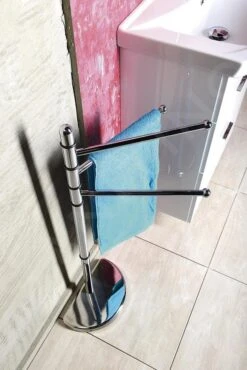 Aqualine Accessoires - Staande Handdoekhouder, Chroom HI31 -Duravit || Geberit || Grohe Verkoopwinkel 36948db455846c473d2ec5b0