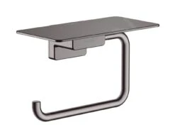 Hansgrohe AddStoris - Toiletrolhouder Met Planchet, Geborsteld Zwart Chroom 41772340