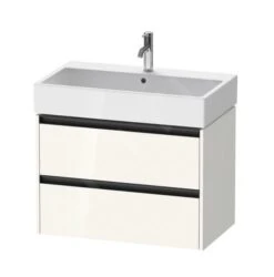 Duravit Ketho.2 - Wastafelkast 549x784x460 Mm, 2 Laden, Glanzend Wit K25277022220000