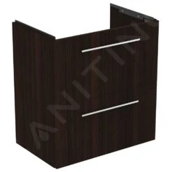 Ideal Standard I.Life S - Wastafelonderkast, 600x375x630 Mm, 2 Laden, Coffee Eiken T5293NW