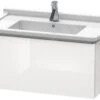 Duravit L-Cube - Wastafelonderkast 408x820x469 Mm, 1 La, Glanzend Wit LC616502222