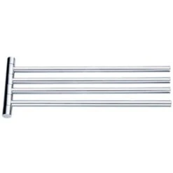 Nimco Bormo - 4-lids Handdoekhouder, Draaibaar, Chroom BR 11096-4-26
