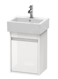 Duravit Ketho - Wastafel Onderkast 550x400x320 Mm, 1 Deur, Scharnieren Links, Glanzend Wit KT6630L2222