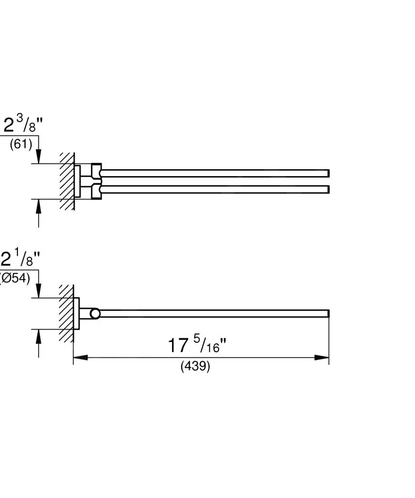 Grohe Essentials - Handdoekhouder, Geborsteld Cool Sunrise 40371GN1 2 Grohe Essentials - Handdoekhouder, Geborsteld Cool Sunrise 40371GN1 - Afbeelding 2