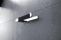 Nimco Nava - Toiletrolhouder, Mat Zwart/chroom NA 28055M -Duravit || Geberit || Grohe Verkoopwinkel 3be233f07a5164319e92aeed