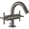 Grohe Atrio - Bidekraan Met Waste, M-size, Geborsteld Hard Graphite 24027AL3