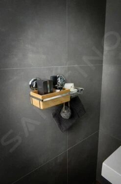 Compactor Bestlock - Plank Met Zeepschaal En Zuignap 273x150x135 Mm, Bamboe/chroom RAN5808 -Duravit || Geberit || Grohe Verkoopwinkel 3d523130ef5ef8b530965108