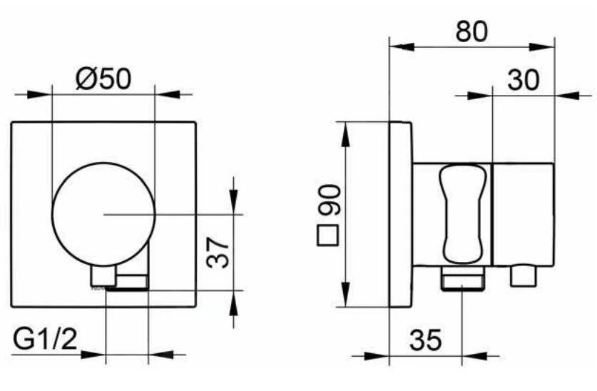 Keuco IXMO - Omstelventiel Inbouw, 2-weg, Met Slangaansluiting En Douchehouder, Mat Aluminium 59556171202 2 Keuco IXMO - Omstelventiel Inbouw, 2-weg, Met Slangaansluiting En Douchehouder, Mat Aluminium 59556171202 - Afbeelding 2