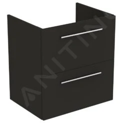 Ideal Standard I.Life A - Wastafelonderkast, 600x440x630 Mm, 2 Laden, Mat Carbon Grijs T5255NV