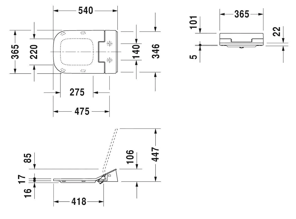 Duravit SensoWash Slim - SensoWash Slim Douchetoiletzitting, SoftClose, Alpine Wit 611300002304300 2 Duravit SensoWash Slim - SensoWash Slim Douchetoiletzitting, SoftClose, Alpine Wit 611300002304300 - Afbeelding 2