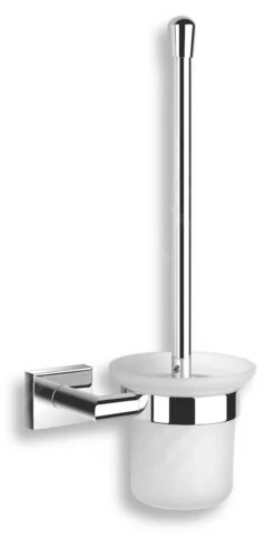 Novaservis Titania Elis - WC-borstel Wandmodel Met Houder, Melkglas/chroom 66433,0