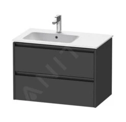 Duravit Ketho.2 - Wastafelkast 549x810x480 Mm, 2 Laden, Grafiet Mat K25267049490000