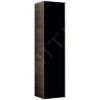 Geberit Citterio - Hoge Badkamerkast 1600x400 Mm, Glanzend Zwart/eik Grijsbruine 500.554.JJ.1