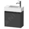 Duravit Ketho.2 - Wastafelkast 440x484x238 Mm, 1 Deur, Scharnieren Links, Grafiet Mat K25072L49490000