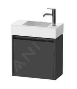 Duravit Ketho.2 - Wastafelkast 440x484x238 Mm, 1 Deur, Scharnieren Links, Grafiet Mat K25072L49490000