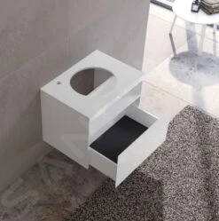 Keuco Stageline - Wastafelonderkast, 650x550x490 Mm, Met Uitsparing Voor Wastafel En Kraan Links, Met Verlichting En USB, Wit 32854300100 -Duravit || Geberit || Grohe Verkoopwinkel 4cee8849fc1a3de913ed7b31 1