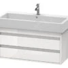 Duravit Ketho - Wastafelonderkast 480x950x440 Mm, 2 Laden, Glanzend Wit KT663802222