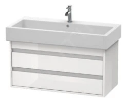 Duravit Ketho - Wastafelonderkast 480x950x440 Mm, 2 Laden, Glanzend Wit KT663802222