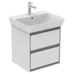 Ideal Standard Connect Air - Wastafelonderkast 480x409x517 Mm, Glanzend Wit/mat Lichtgrijs Lak E1607KN -Duravit || Geberit || Grohe Verkoopwinkel 4ec911426548bacbdd41aa90