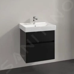 Villeroy & Boch Collaro - Wastafelkast, 554x546x444 Mm, 2 Laden, Mat Zwart C00800PD -Duravit || Geberit || Grohe Verkoopwinkel 4f517c57336f80249769d657