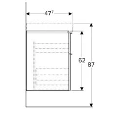 Geberit ICon - Wastafelonderkast, 890x620x477 Mm, Platina Hoogglans 840392000 -Duravit || Geberit || Grohe Verkoopwinkel 50bbf9afeea2565fede9731e