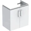 Geberit Selnova Compact - Wastafelkast, 597x397x605 Mm, 2 Deuren, Glanzend Wit/mat Wit 501.658.01.1