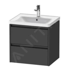 Duravit Ketho.2 - Wastafelkast 549x584x455 Mm, 2 Laden, Grafiet Mat K25281049490000