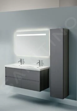Laufen Lani - Wastafelonderkast, 118x45x52 Cm, 4 Laden, Grijs H4035741122661 -Duravit || Geberit || Grohe Verkoopwinkel 539b1eb3b45e8fc42c8ae1ab