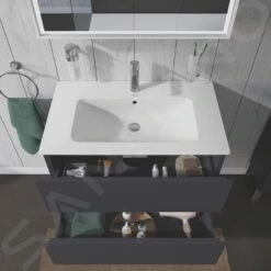 Duravit L-Cube - Wastafelonderkast 550x820x481 Mm, 2 Laden, Grafiet Mat LC624104949 -Duravit || Geberit || Grohe Verkoopwinkel 53fe863c3f41947f21bef447
