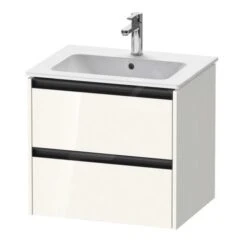 Duravit Ketho.2 - Wastafelonderkast 550x610x480 Mm, 2 Laden, Glanzend Wit K25262022220000