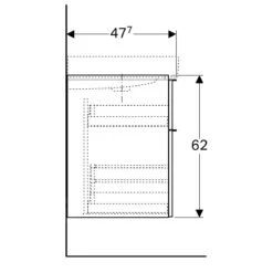 Geberit ICon - Wastafelonderkast, 595x620x477 Mm, Platina Hoogglans 840362000 -Duravit || Geberit || Grohe Verkoopwinkel 5543851dd976e4259b5740b8 1