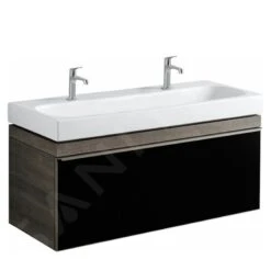 Geberit Citterio - Wastafelonderkast 1200 Mm, Glanzend Zwart/eik Grijsbruin 500.566.JJ.1