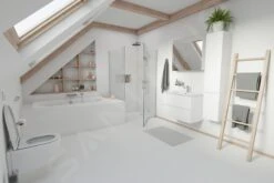 Kielle Aura - Wastafelkast Met Wastafel, 80x55x46 Cm, 2 Laden, Glanzend Wit 50002S80 -Duravit || Geberit || Grohe Verkoopwinkel 5865cf48ed5f00380f3270f1