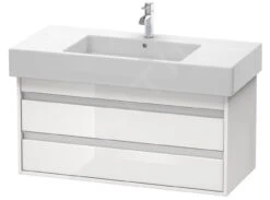 Duravit Ketho - Wastafelonderkast 480x1000x455 Mm, 2 Laden, Glanzend Wit KT664102222
