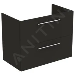 Ideal Standard I.Life A - Wastafelonderkast, 800x440x630 Mm, 2 Laden, Mat Carbon Grijs T5256NV